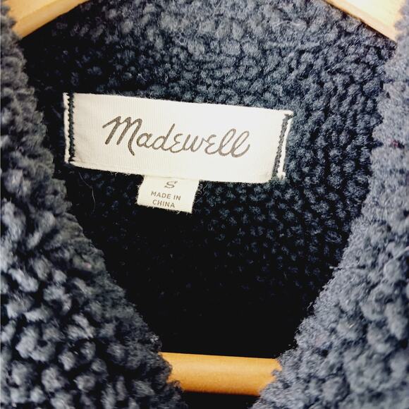 Madewell SZ S Men's Sherpa Classic Jean Jacket in Black AA394 $175 - Picture 4 of 9